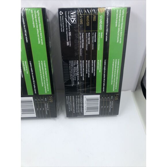 2- FUJI 6 Hour, NEW Blank VHS Tapes Lot Of 2 T-120 Sealed - Picture 8 of 13